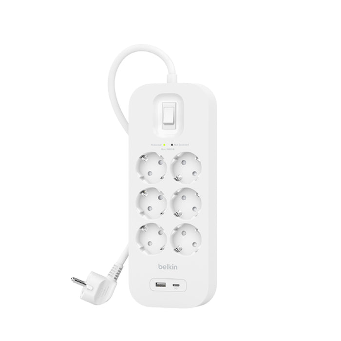 Belkin - Connect Blanco 6 salidas AC 2 m