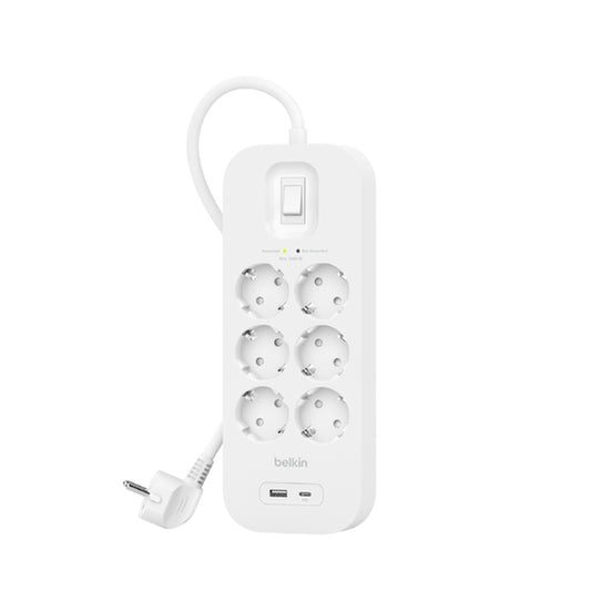 Belkin - Connect Blanco 6 salidas AC 2 m