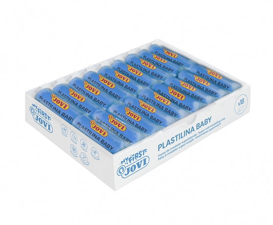 Jovi Baby Caja de 18 Pastillas de Plastilina - Pasta Modelar Super Blanda - Estimula Creatividad y Sensibilidad Tactil - Fortalece Musculos de Dedos y Manos - Color Azul 1 pieza(s)