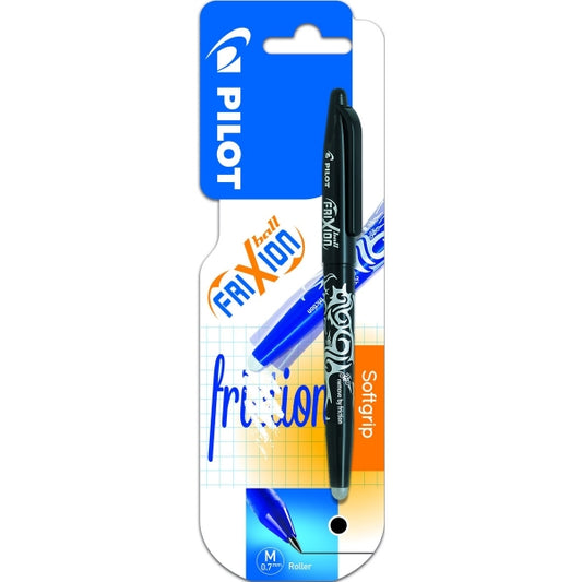 Pilot Frixion Ball Pack de 1 Boligrafo de Gel Borrable - Punta de Bola 0.7mm - Trazo 0.4mm - Grip Ergonomico - Color Negro 1 pieza(s)