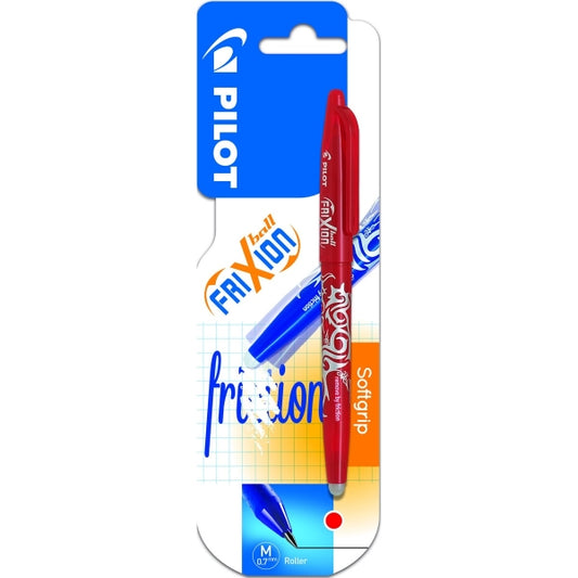 Pilot Frixion Ball Pack de 1 Boligrafo de Gel Borrable - Punta de Bola 0.7mm - Trazo 0.4mm - Grip Ergonomico - Color Rojo 1 pieza(s)