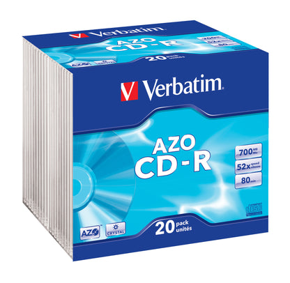 Verbatim - CD-R AZO Crystal 700 MB 20 pieza(s)