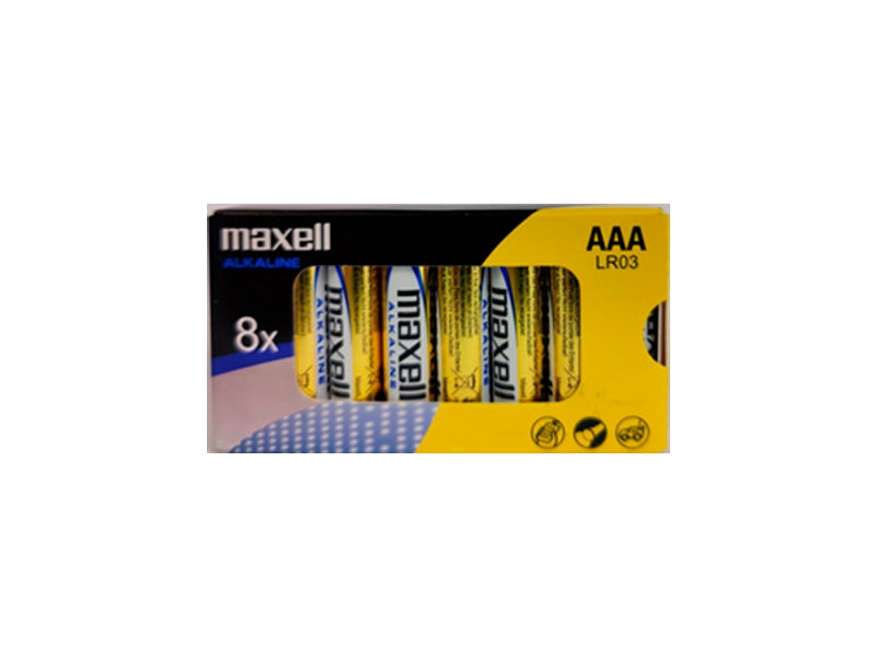 Maxell Pack de 8 Pilas Alcalinas LR03 AAA 1.5V 1 pieza(s)