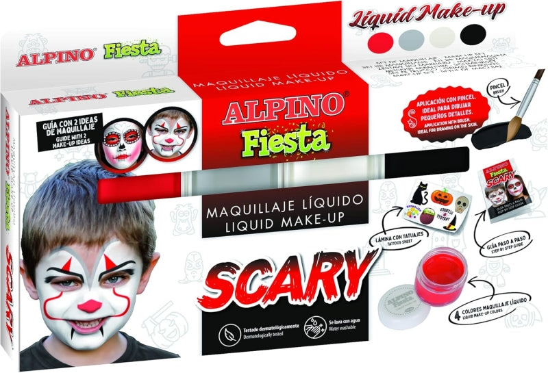 Alpino - ALPINO MAQUILLAJE LÍQUIDO SCARY ESTUCHE 4U C/SURTIDOS