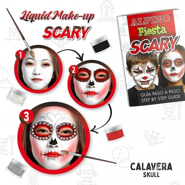 Alpino - ALPINO MAQUILLAJE LÍQUIDO SCARY ESTUCHE 4U C/SURTIDOS