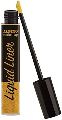 Alpino Make-up Liquid Liner Pack con 2 Botes de Maquillaje Liquido con Aplicador - Se Lava con Agua - Testado Dermatologicamente - Colores Oro y Plata 1 pieza(s)