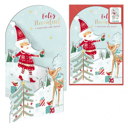 DOHE - CHRISTMAS DOHE 115x170 SANTA EN LA NIEVE - Pack de 6 unidades