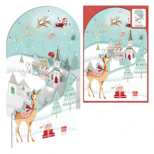 DOHE - CHRISTMAS DOHE 115x170 ALDEA NAVIDEÑA - Pack de 6 unidades