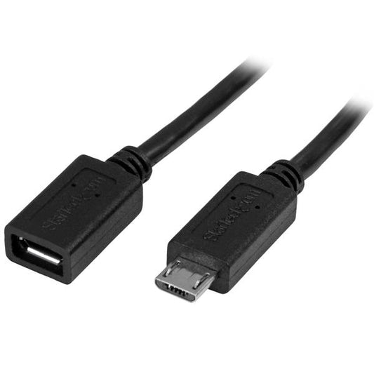 StarTech.com - Cable de 50cm Micro USB de Extensión - Macho a Hembra