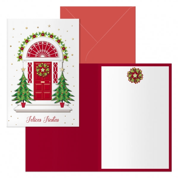 DOHE - CHRISTMAS DOHE 115x170 RED DOOR - Pack de 6 unidades