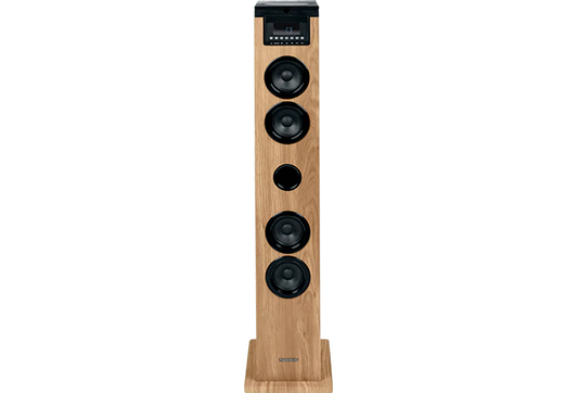 Thomson Cosy DS122CD Torre de Sonido 60W Bluetooth 5.0 - Reproductor de CD - Entrada AUX 3,5mm, USB y Lector de Tarjetas SD/MMC - Mando a Distancia - Color Madera/Negro 1 pieza(s)