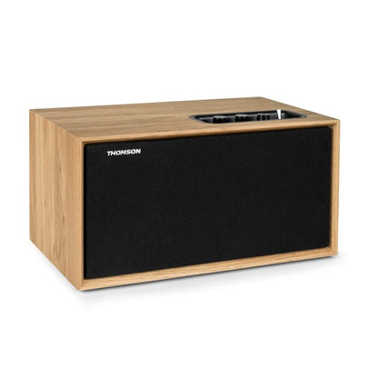 Thomson WS502 Altavoz 100W Bluetooth 5.0 - Caja de Madera - Frente Desmontable - Entrada RCA, USB, AUX-IN - Color Madera 1 pieza(s)