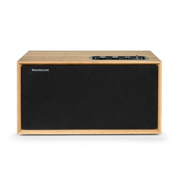 Thomson WS502 Altavoz 100W Bluetooth 5.0 - Caja de Madera - Frente Desmontable - Entrada RCA, USB, AUX-IN - Color Madera 1 pieza(s)