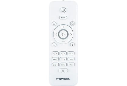 Thomson MIC300IBT Micro Cadena 60W Bluetooth 5.0 - Reproductor de CD, Radio FM, Reproductor USB (MP3) - Funcion de Carga Inalmbrica - Mando a Distancia - Color Madera/Blanco 1 pieza(s)