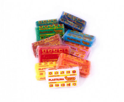 Jovi Pack de 10 Pastillas de Plastilina 50gr - 100% Vegetal - Muy Moldeable - No Se Seca - Colores Mezclables - Colores Surtidos 1 pieza(s)