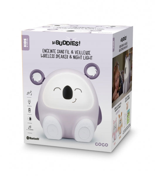 Bigben Kids Altavoz Bluetooth y Luz Nocturna - Potencia de 15W - Luz Regulable - Control Tactil - Portatil y Recargable - Color Morado 1 pieza(s)