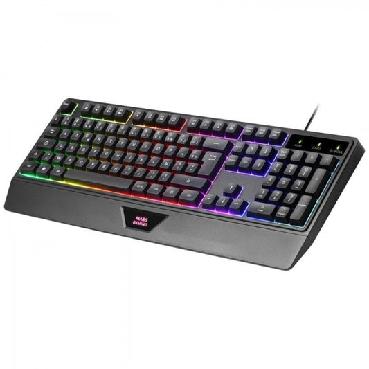 Mars Gaming MCP124 Combo Gaming 3en1 - Teclado H-Mech FRGB - Raton RGB Switches HUANO - Alfombrilla Nanotextil Rainbow - Compatibilidad Multiplataforma - Color Negro 1 pieza(s)