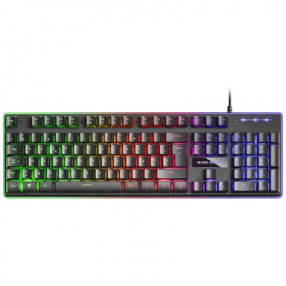 Mars Gaming MCPEXFR Combo Gaming 4 en 1 - Teclado H-MECH FRGB - Raton 10K DPI Ultraligero - Auriculares RGB FLOW - Alfombrilla XXL RGB - Compatibilidad Multiplataforma - Color Negro 1 pieza(s)