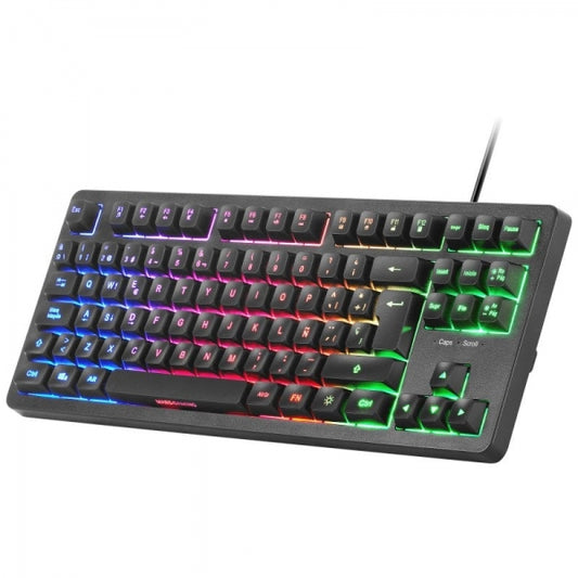 Mars Gaming MCP-RGB3 Combo Gaming 4en1 - Teclado TKL H-Mech LED FRGB - Raton Ultraligero RGB 3200 DPI - Auriculares Sonido Inmersivo - Alfombrilla XXL - Color Negro 1 pieza(s)