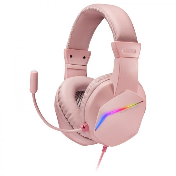 Mars Gaming MCP-RGB3 Combo Gaming 4en1 - Teclado TKL H-Mech - Raton 3200 DPI RGB - Auriculares FRGB con Cancelacion de Ruido - Alfombrilla XXL Antideslizante - Color Rosa 1 pieza(s)