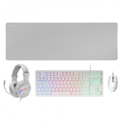 Mars Gaming - MCP-RGB3 teclado Ratón incluido USB QWERTY Español Blanco