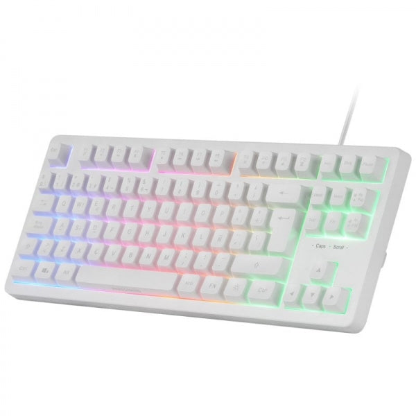 Mars Gaming MCP-RGB3 Combo Gaming 4en1 - Teclado TKL H-Mech - Raton 3200 DPI RGB - Auriculares FRGB con Cancelacion de Ruido - Alfombrilla XXL Antideslizante - Color Blanco 1 pieza(s)