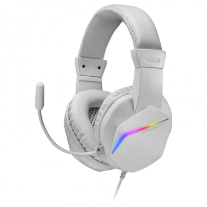 Mars Gaming MCP-RGB3 Combo Gaming 4en1 - Teclado TKL H-Mech - Raton 3200 DPI RGB - Auriculares FRGB con Cancelacion de Ruido - Alfombrilla XXL Antideslizante - Color Blanco 1 pieza(s)