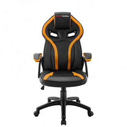 Mars Gaming MGC118 Silla Gaming - Triple Capa Acolchada - Cuero Sintetico Resistente - Piston Clase 4 - Ruedas Ultrarresistentes - Color Negro 1 pieza(s)