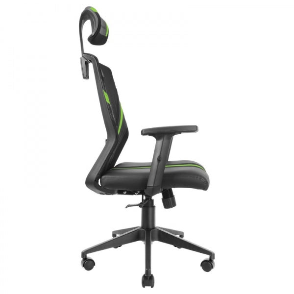 Mars Gaming - MGC-ERGO Verde Silla Gaming Ergonómica Malla Transpirable Soporte Ajustable Cervical + Lumbar + Reposabrazos