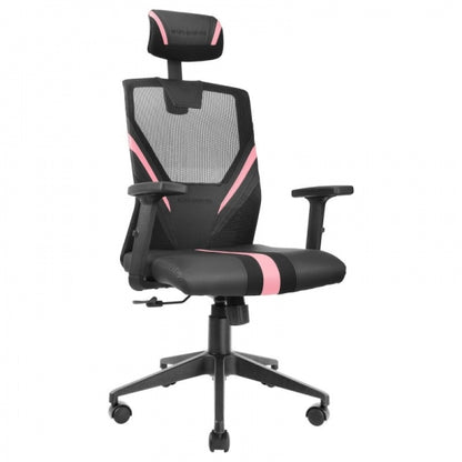 Mars Gaming - MGC-ERGO Rosa Silla Gaming Ergonómica Malla Transpirable Soporte Ajustable Cervical + Lumbar + Reposabrazos