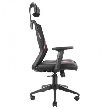 Mars Gaming - MGC-ERGO Rosa Silla Gaming Ergonómica Malla Transpirable Soporte Ajustable Cervical + Lumbar + Reposabrazos