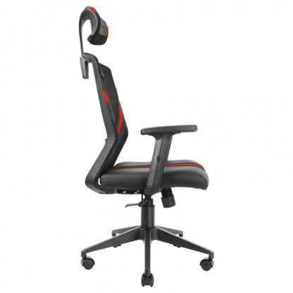 Mars Gaming MGC-ERGO Silla Gaming - Ergonomia Total - Soporte Lumbar y Cervical Ajustable - Reclinacion 90-160° - Base Reforzada - Malla Transpirable - Color Negro 1 pieza(s)