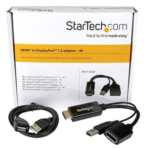 StarTech.com - Conversor HDMI a DisplayPort - 4K