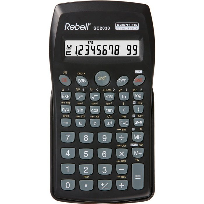 Rebell - SC2030 calculadora Bolsillo Calculadora científica Negro