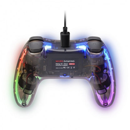 Mars Gaming - MGPC mando y volante Transparente USB Gamepad Android  MAC  Nintendo Switch  PC  Playstation 3