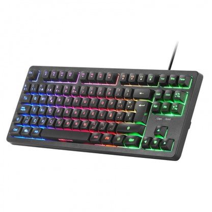 Mars Gaming MK023 Teclado Gaming - Tecnologia H-Mech RED - Iluminacion FRGB LED - Anti-Ghosting - Compatible con Windows, Linux, Consolas - Frances - Color Negro 1 pieza(s)