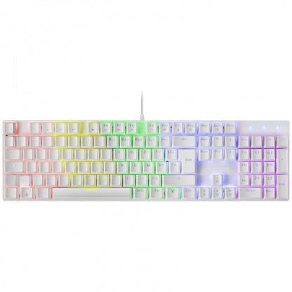 Mars Gaming MK422 Teclado Mecanico RGB - Switches Antipolvo - Teclas Imborrables - 12 Efectos RGB - Anti-ghosting - Multiplataforma - Color Blanco 1 pieza(s)