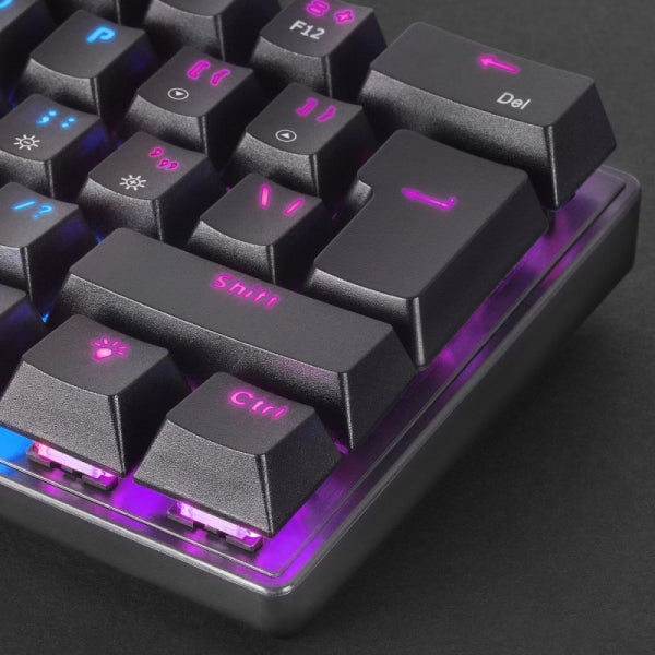 Mars Gaming MK60 Teclado Gaming Mecanico - Ultra-compacto 60% - Iluminacion RGB - Switches Antipolvo - Teclas Imborrables - Anti-ghosting Avanzado - Multiplataforma - Italiano - Color Negro 1 pieza(s)