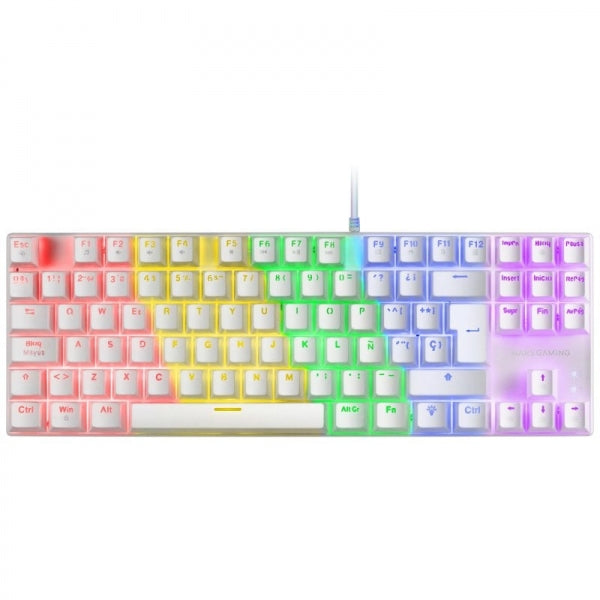 Mars Gaming - MK80 teclado Juego USB QWERTY Español Blanco