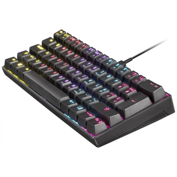 Mars Gaming - MKMINIRES Teclado Mecánico Ultra-Compacto Full RGB Chroma Switch OUTEMU PRO Rojo Negro Idioma Español