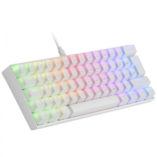 Mars Gaming MKMINI Teclado Gaming - Ultra-compacto 60% - FULL RGB CHROMA - Switches Mecanicos OUTEMU PRO - Multiplataforma - Software Avanzado - Color Blanco 1 pieza(s)