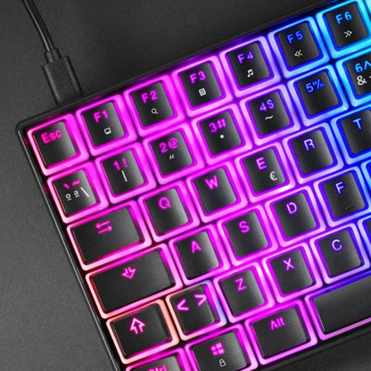 Mars Gaming MKULTRA Teclado Gaming Premium - Compacto 96% - Teclas PBT Pudding - Iluminacion FULL RGB CHROMA - Switches Mecanicos OUTEMU SQ - USB-C Extraible - Frances - Color Negro 1 pieza(s)