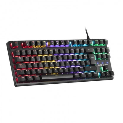 Mars Gaming - MKXTKLBES Teclado Mecánico Ultra-compacto TKL RGB Reposamuñecas Switch OUTEMU SQ Azul Idioma Español