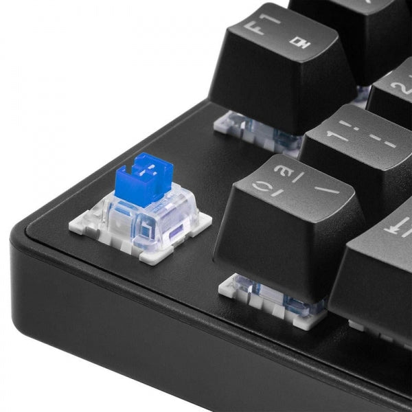 Mars Gaming - MKXTKLBES Teclado Mecánico Ultra-compacto TKL RGB Reposamuñecas Switch OUTEMU SQ Azul Idioma Español