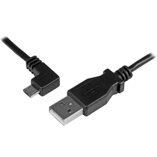 StarTech.com - Cable de 1m Micro USB con conector acodado a la izquierda - Cable de Carga y Sincronización