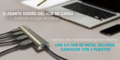 i-tec - Metal Superspeed USB 3.0 4-Port Hub