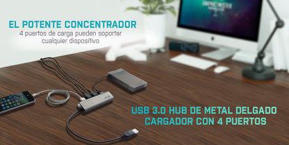 i-tec - Metal Superspeed USB 3.0 4-Port Hub