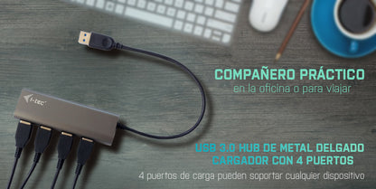 i-tec - Metal Superspeed USB 3.0 4-Port Hub