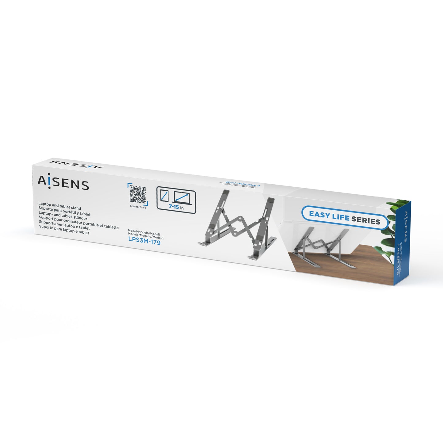 AISENS - Soporte de Sobremesa Ajustable para Portatil / Tablet  Gris