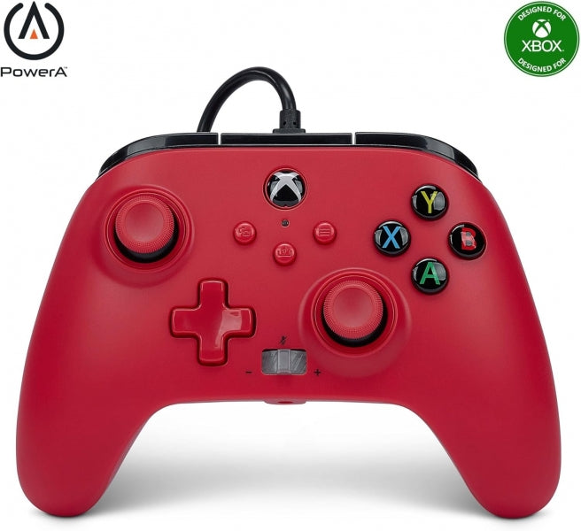 PowerA Mando con Cable Enhanced para Xbox Series X|S -  Artisan Red 1 pieza(s)